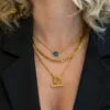 Necklace silver chain with Cube Bead - Image 6