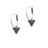Earrings Hoops Cross & Pyramid - Image 2