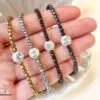 Bracelet Hematite Beads and Pearl