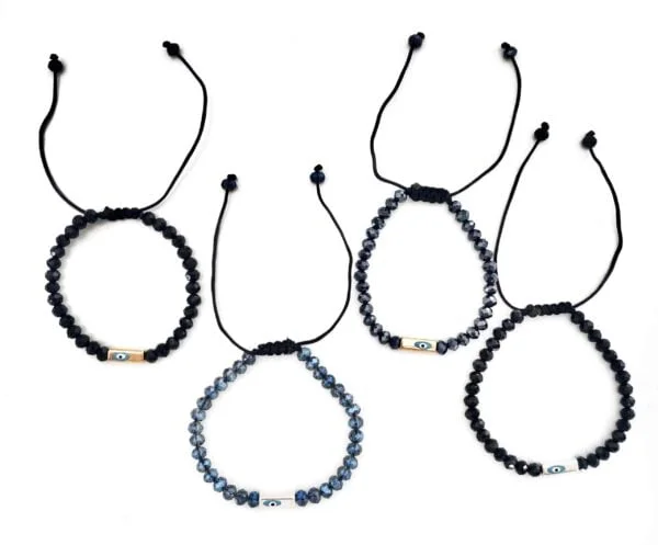 Bracelet Crystal Beads and Evil Eye