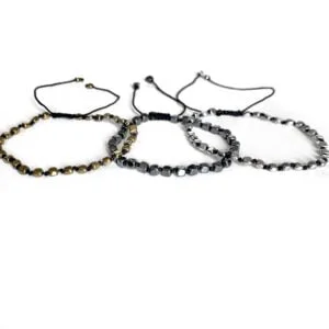 Bracelet Cube Hematite Beads