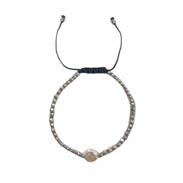 Bracelet Hematite Beads and Pearl - Image 4