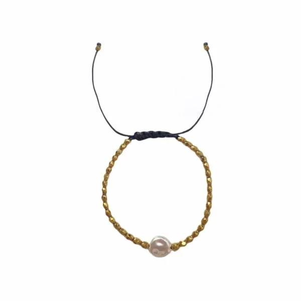 Bracelet Hematite Beads and Pearl - Image 5